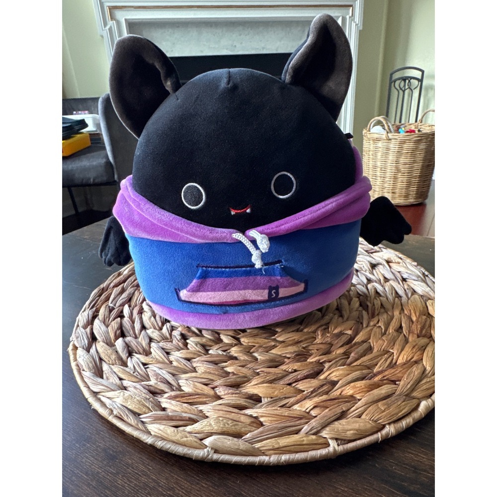 Squishmallows Emily the Bat 2023 SDCC San Diego Comic Con Hoodie Plush 8 inch